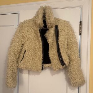 Free People Cozy Cream Sherpa Jacket